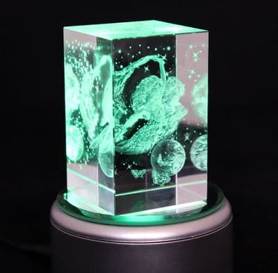 3D Gemini Zodiac Crystal