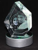 3D Iceberg Personalised Photo Crystal 130x110x60mm