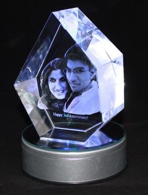 3D Iceberg Personalised Photo Crystal 130x110x60mm