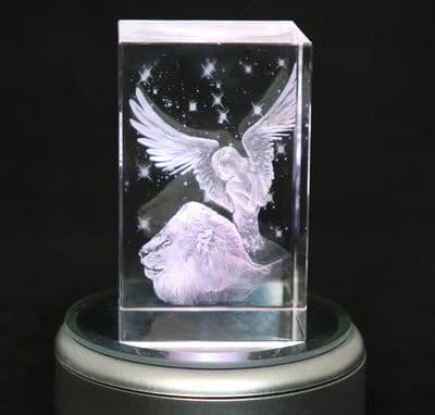 3D Leo Zodiac Crystal