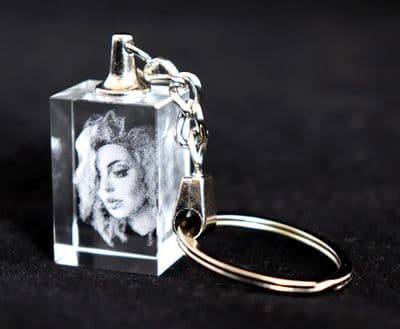 3D Personalised Photo Crystal Keyring