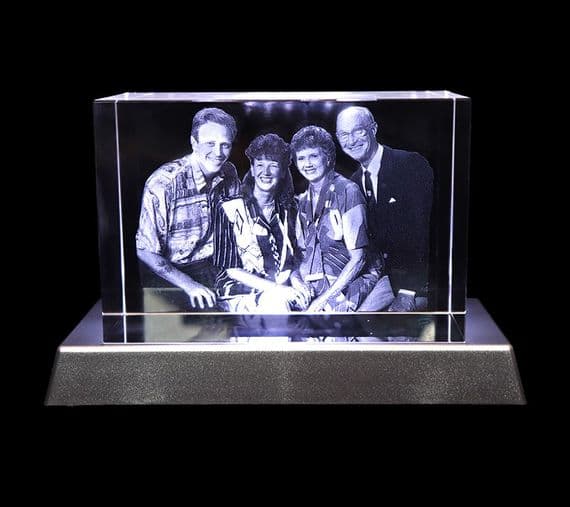 3D Photo Crystal Extra Large Eclipse 150x100x80mm
