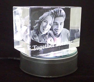 3D Photo Crystal Personalised Very Large Nebula 120x80x60mm