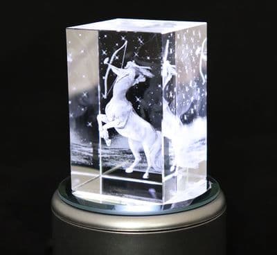 3D Sagittarius Zodiac Crystal