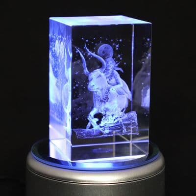 3D Taurus Zodiac Crystal