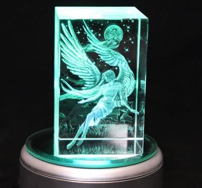 3D Virgo Zodiac Crystal