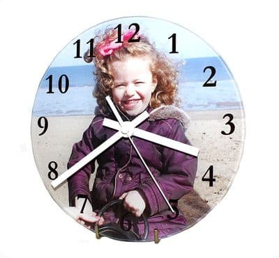 Glass Photo Clock 20 or 30cm