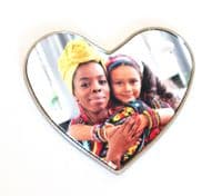 Heart Metal Photo Fridge Magnet