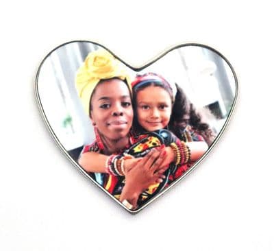 Heart Metal Photo Fridge Magnet