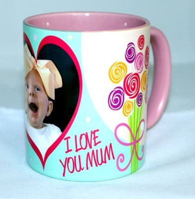 I Love You Mum Personalised Colour Photo Mug