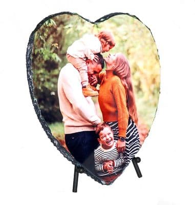 Large Heart Personalised Photo Slate