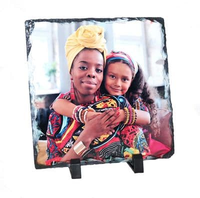 Medium Square Personalised Photo Slate