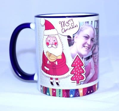Merry Christmas & Happy New Year Personalised Colour Photo Mug