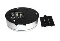 Rotary Multi Colour LED Light Base in Silver Diameter 11cm.