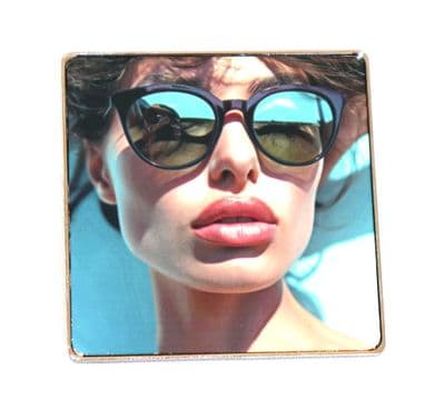 Square Metal Photo Fridge Magnet