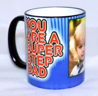 Super Step Dad Personalised Colour Photo Mug
