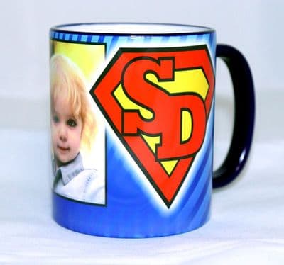 Super Step Dad Personalised Colour Photo Mug