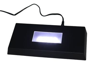 Very Bright White Light 2D/3D LED light base in Black