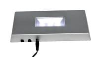 Very Bright White Light 2D/3D LED light base in Silver