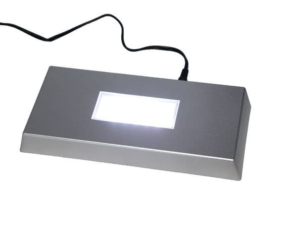 Very Bright White Light 2D/3D LED light base in Silver