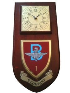 1 bn Parachute Regiment B Company Wall Plaque Clock