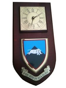 1 UK Armoured Division HQ and Signal Wall Plaque Clock