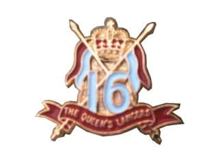 16th 5th Queens Royal Lancers Regimental Enamel Lapel Badge
