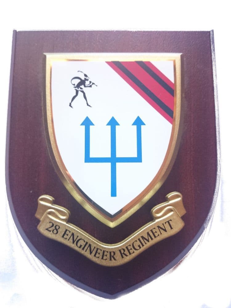 28th Engineer Regiment Military Wall Plaque Shield