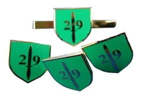 29 Commando Cufflinks, Tie Clip & Lapel Badge Military Set