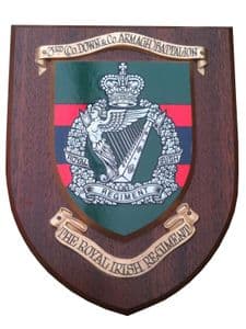 3rd Irish Regiment Down and Armagh Military Wall Plaque Shield