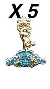 5 x Royal Corps of Signals Military Lapel Badges
