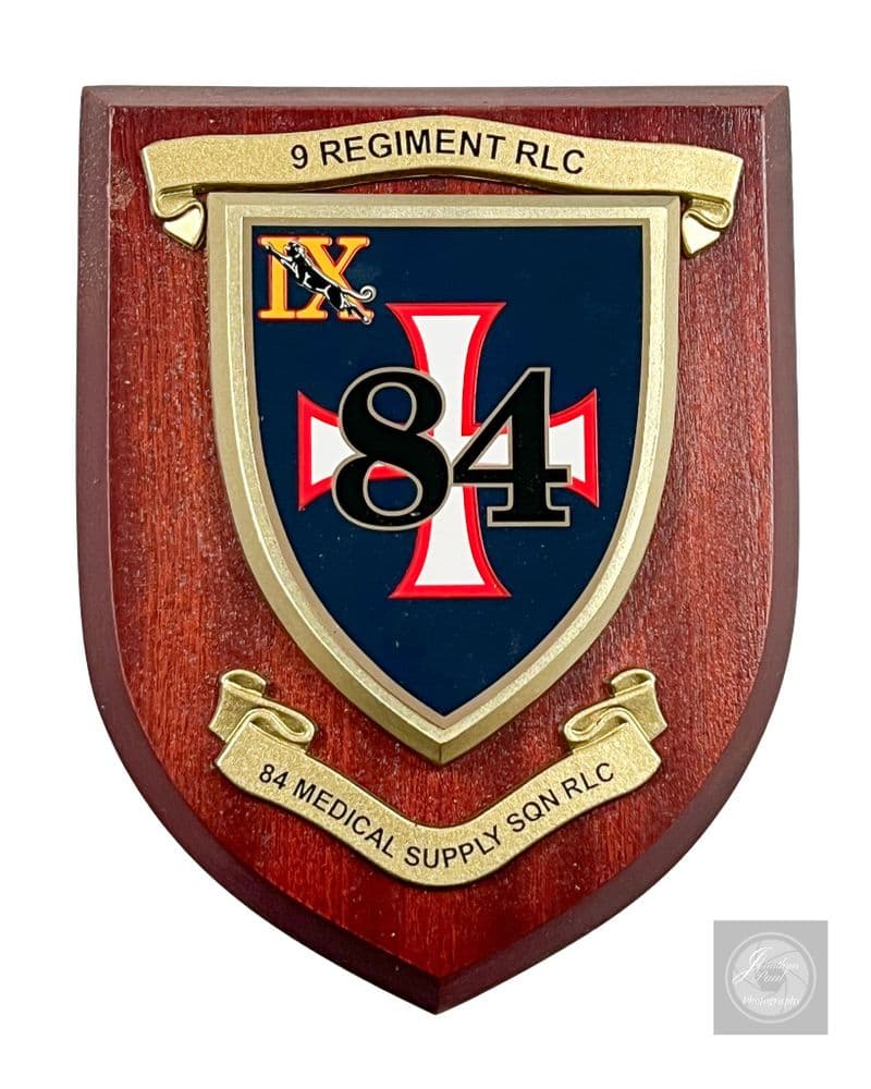 9 Regiment RLC 84 Medical Supply Military Wall Plaque