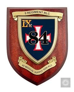 9 Regiment RLC  84 Medical Supply Military Wall Plaque