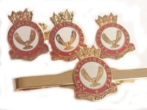 ATC Air Training Corps Regimental Cufflink, Lapel Badge and Tie Clip Military Set