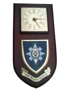 Black Watch Regimental Wall Plaque Clock