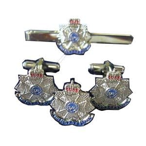 Border Regiment Cufflink, Lapel Badge and Tie Clip set