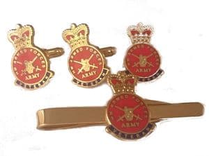British Army Armed Forces Veteran Cufflink, Lapel and Tie Clip Set
