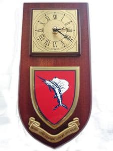 British Army Training Support Unit Belize Regimental Wall Plaque Clock