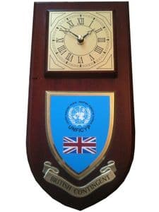 British Contingent United Nations Cyprus Regimental Wall Plaque Clock