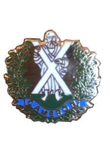 Cameron Highlanders Regimental Military Lapel Badge