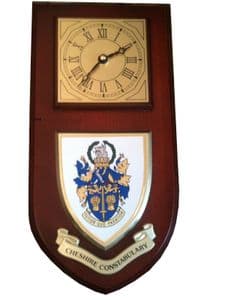 Cheshire Police Constabulary Wall Plaque Clock