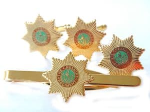 Cheshire Regiment Military Gift Set, Cufflinks, Tie Clip, Lapel Badge