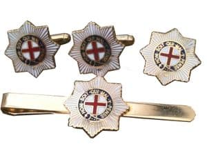 Coldstream Guards Regimental Cufflinks Tie Clip Lapel Badge Military Gift Set