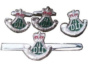 Durham Light Infantry DLI Regimental Gift Set, Cufflinks, Tie Clip, Lapel Badge