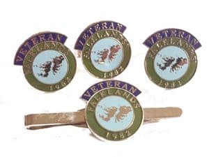 Falklands Veteran 1982 Cufflink, Lapel Badge and Tie Clip Military Set