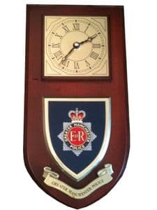 Greater Manchester Police Constabulary Wall Plaque Clock