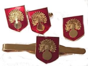 Grenadier Guards Gift Set, Cufflinks, Tie Clip, Lapel Badge Shield
