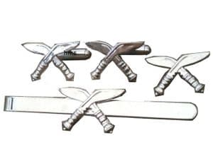 Gurkha Regiment Gift Set Cufflinks, Tie Clip and Lapel