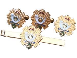 Highland Light Infantry Regimental Gift Set, Cufflinks, Tie Clip, Lapel Badge