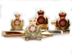 Intelligence Corps Regimental Gift Set Cufflinks, Tie Clip and lapel